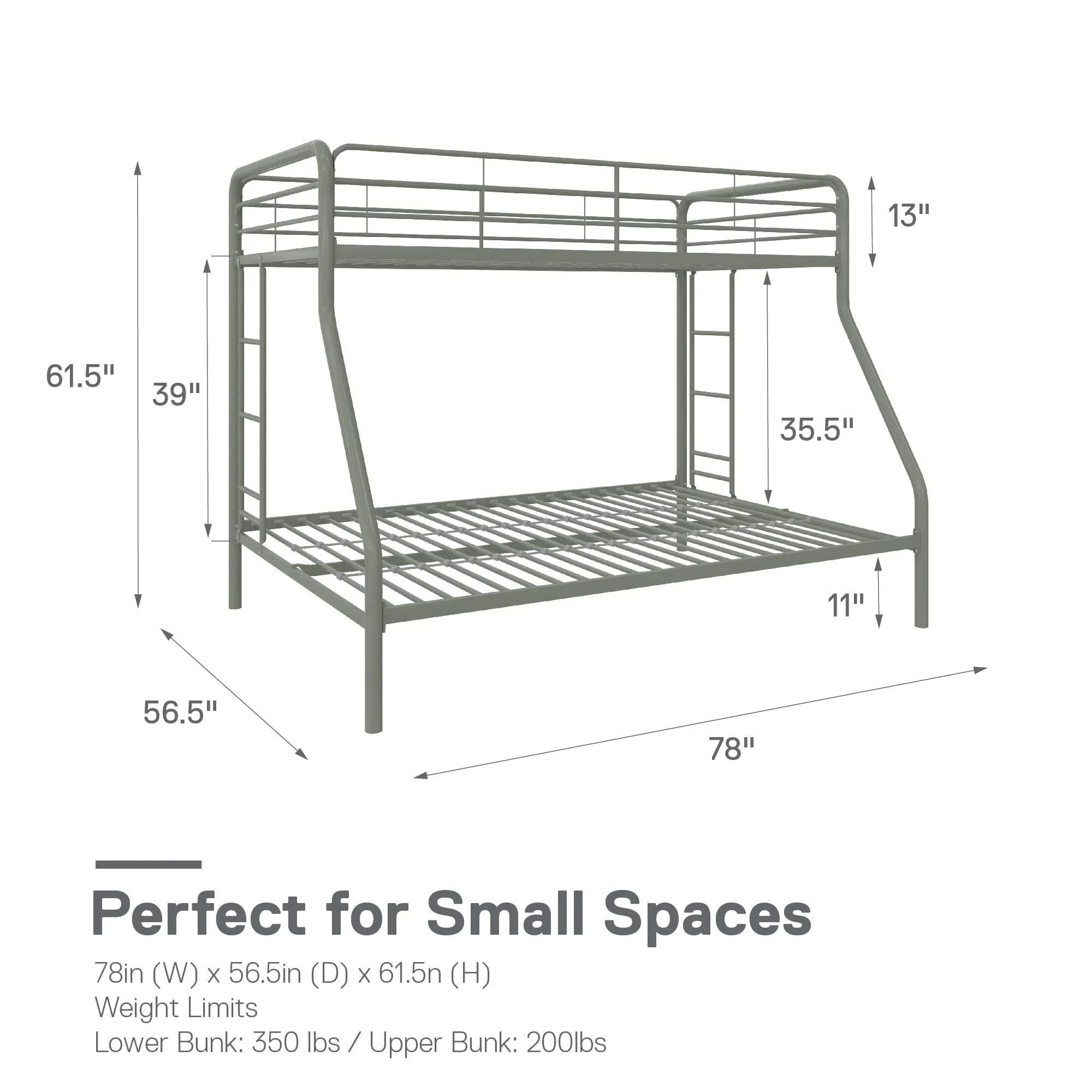 Dusty Metal Bunk Bed