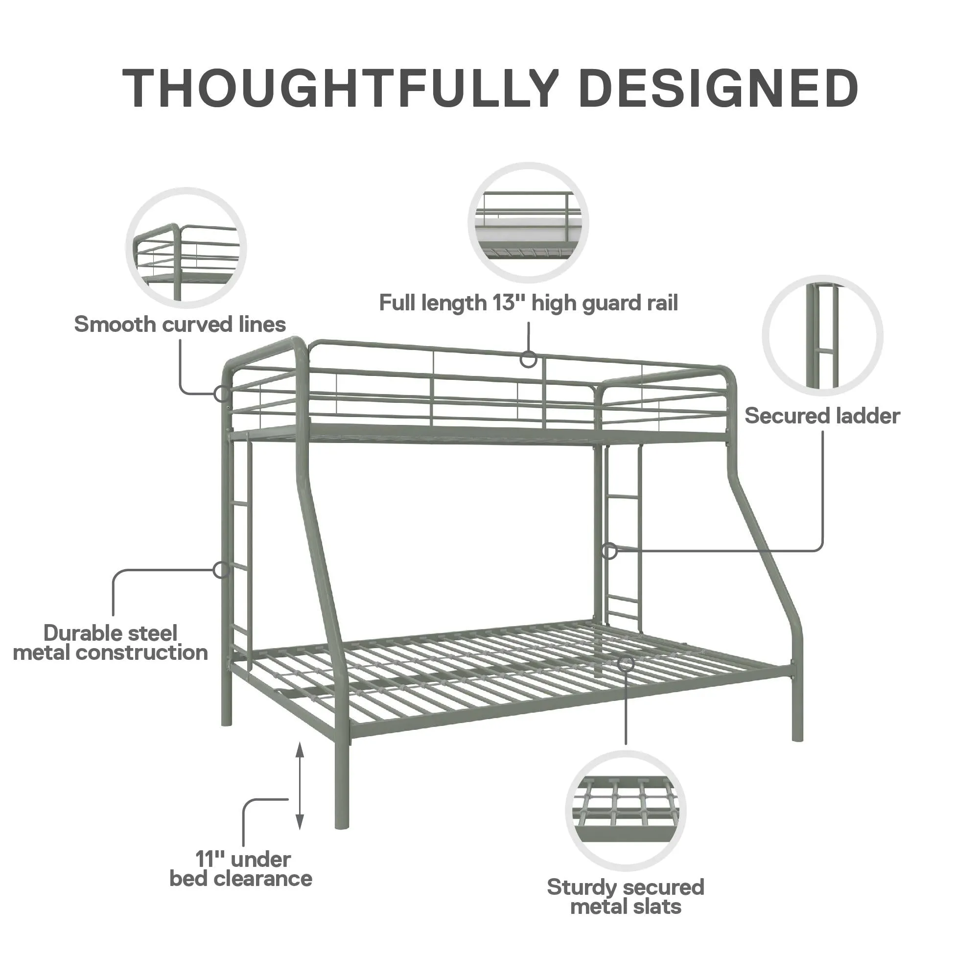 Dusty Metal Bunk Bed