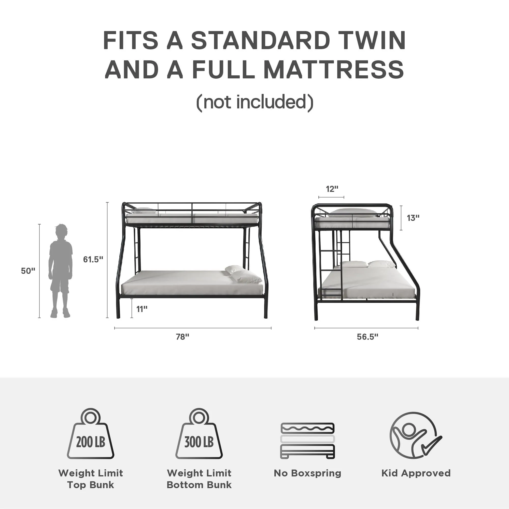 Dusty Metal Bunk Bed