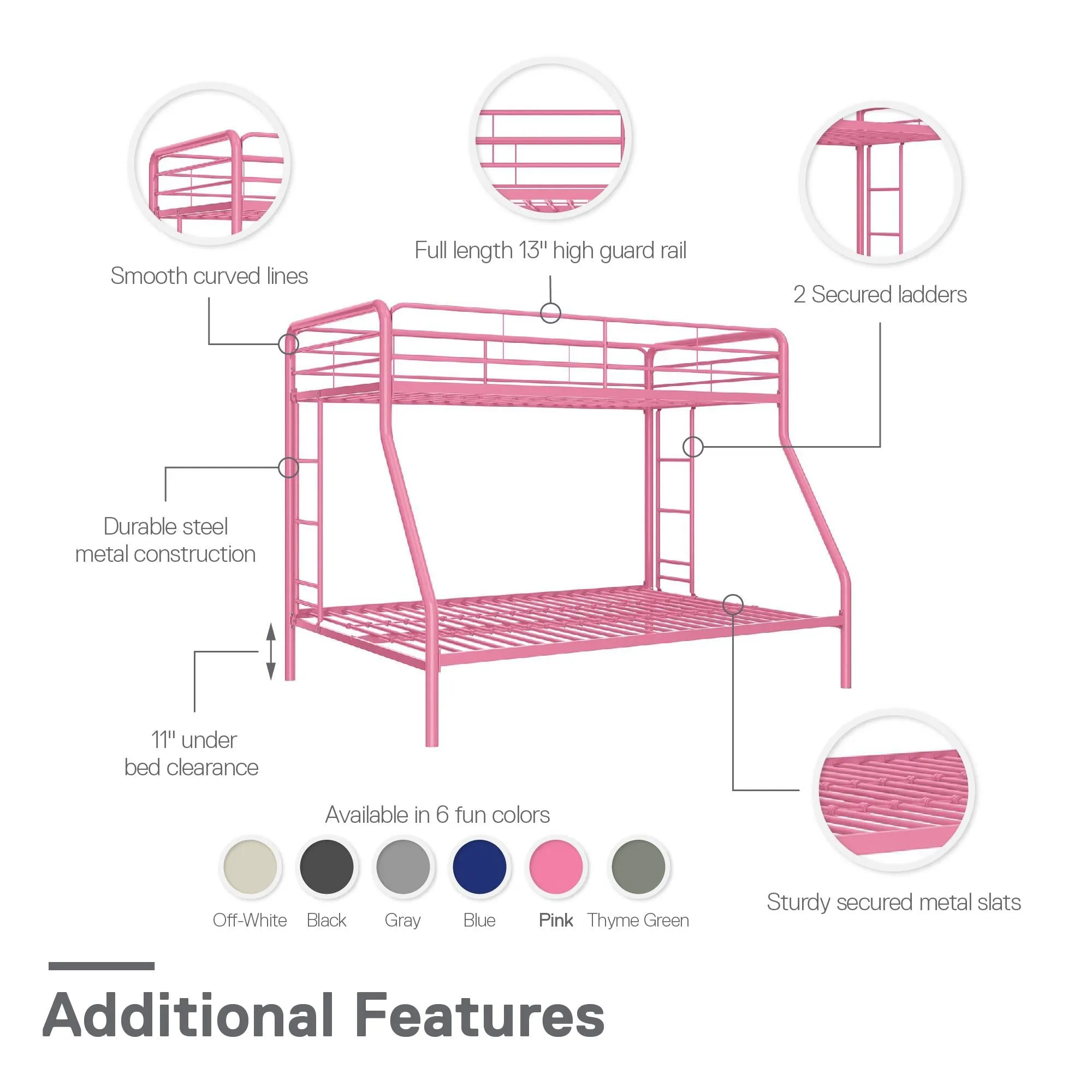 Dusty Metal Bunk Bed