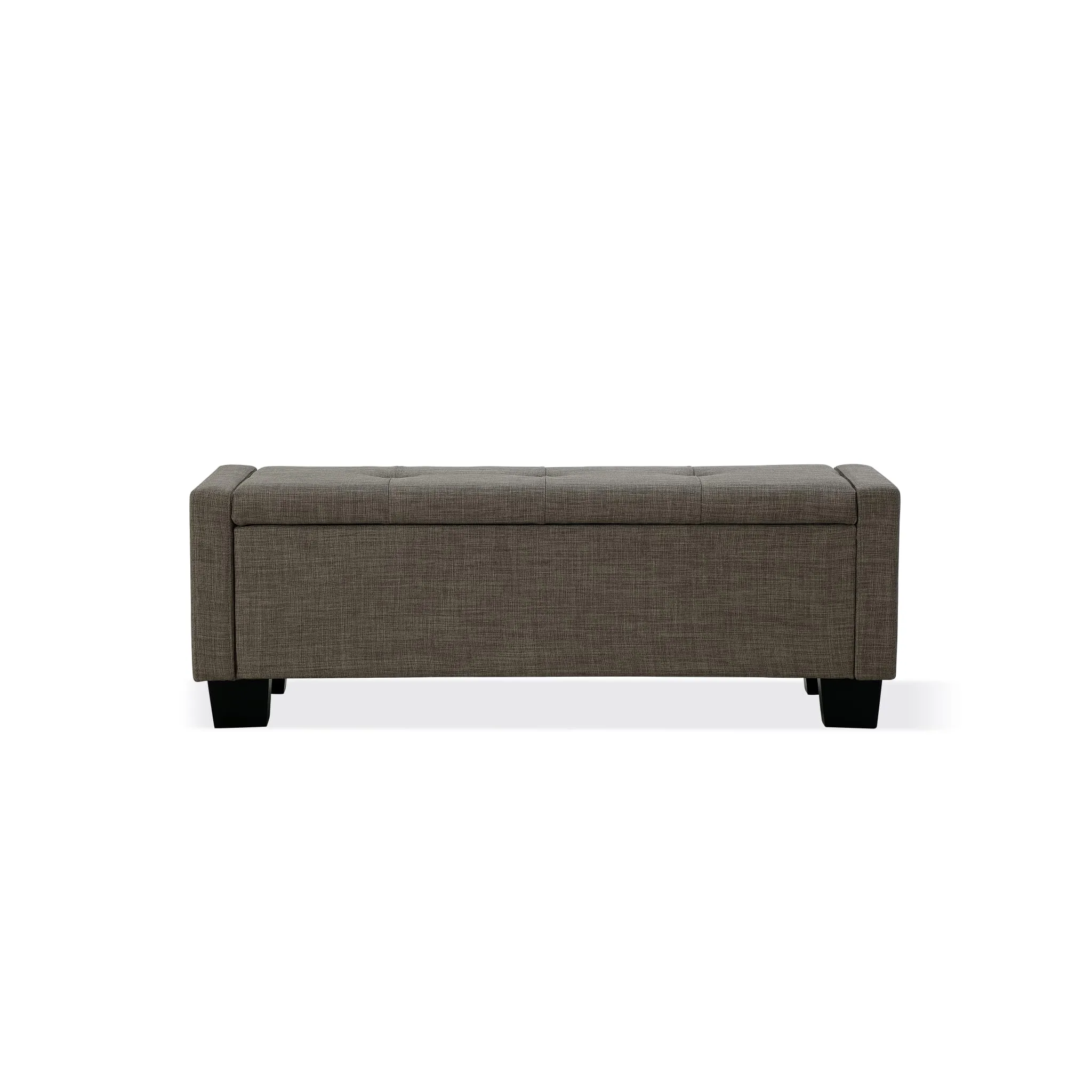 Madeleine Tufted Storage Bench in Dolphin Linen