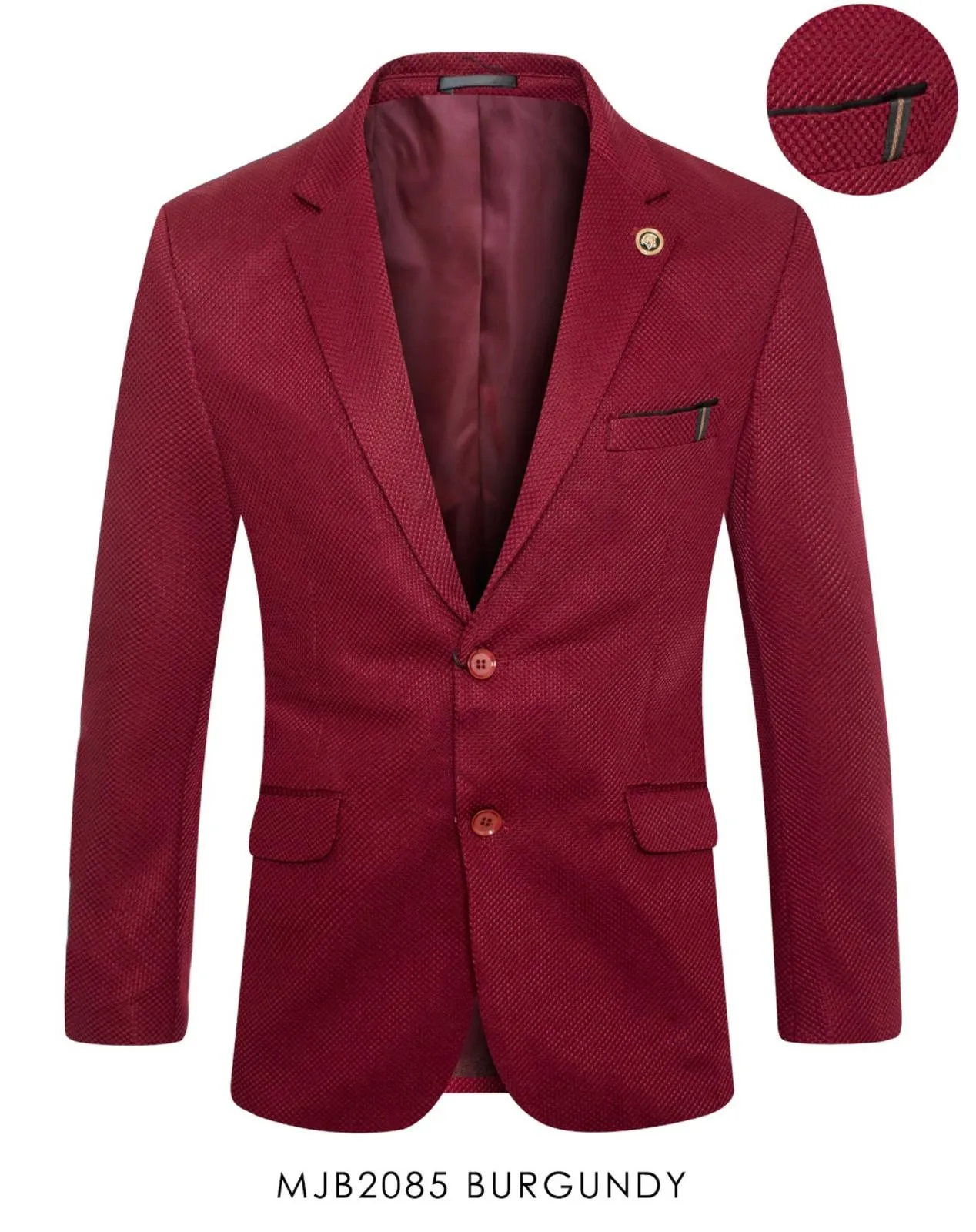 MJB2085 BURGUNDY BLAZER