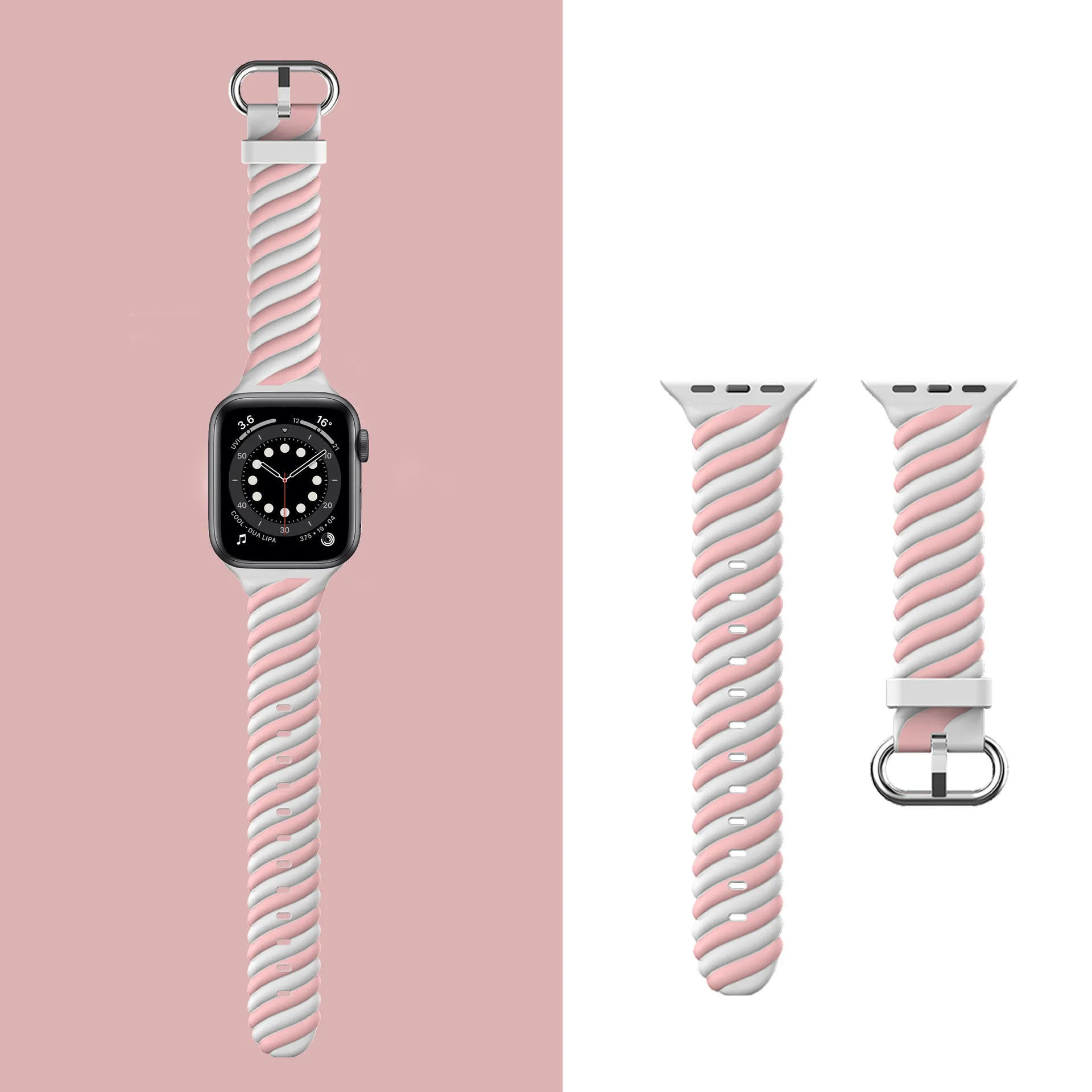 Soft Silicone Band for Apple Watch 38/40/41mm & 42/44/45mm