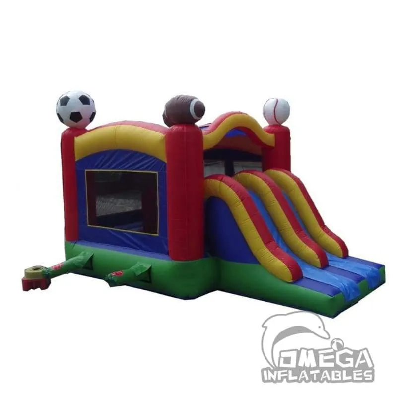 Sports Kids Dual Lane Slide Combo Jumper with Slide for Sale