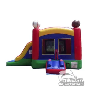 Sports Kids Dual Lane Slide Combo Jumper with Slide for Sale