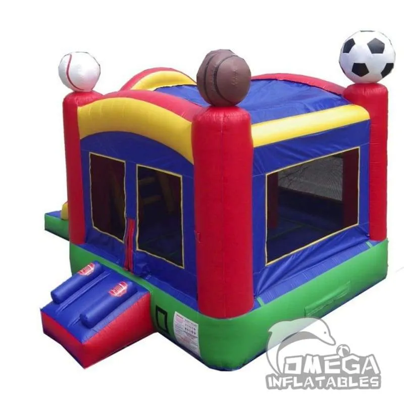 Sports Kids Dual Lane Slide Combo Jumper with Slide for Sale