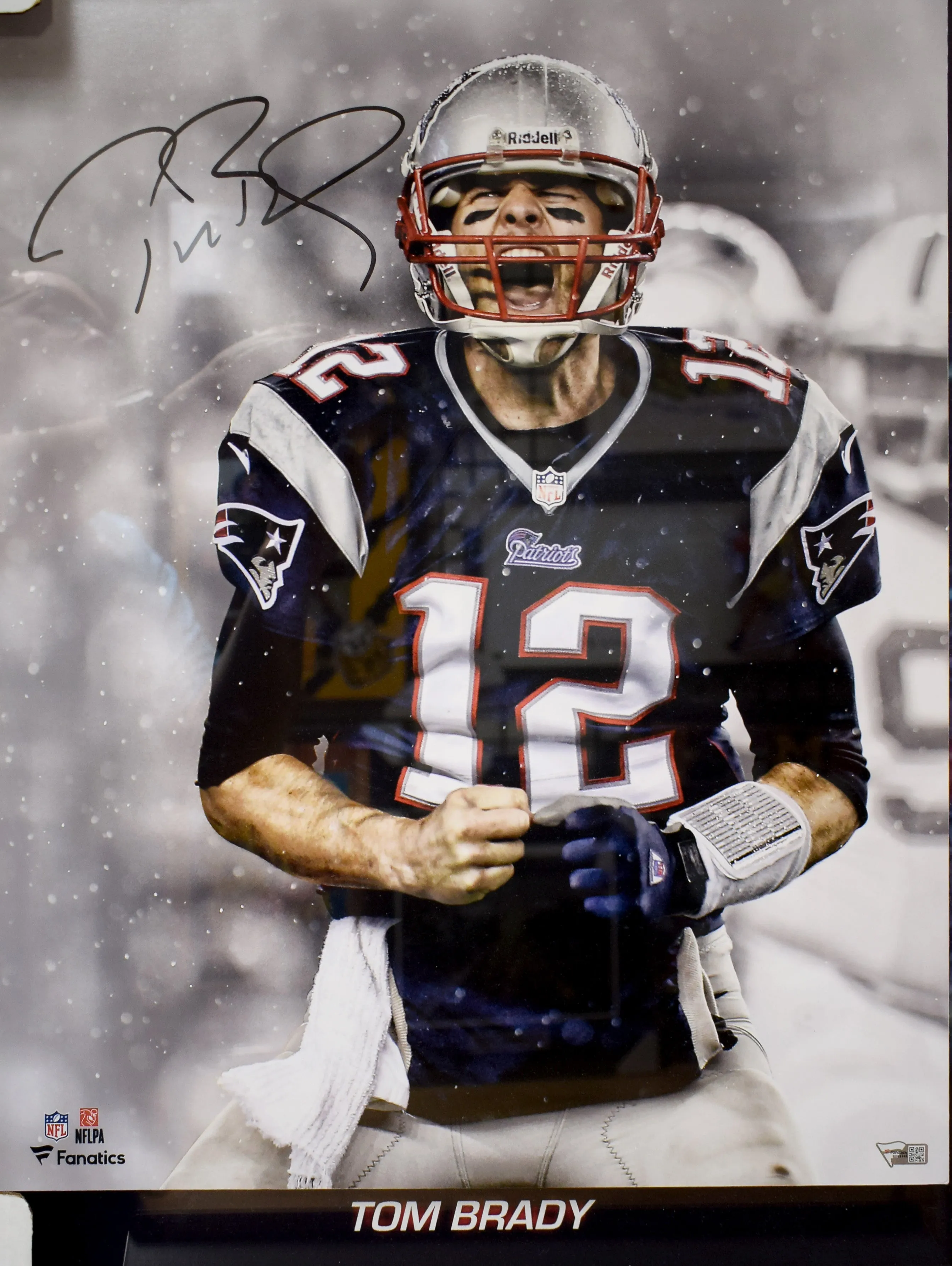 Tom Brady, Julian Edelman, Rob Gronkowski 16x20 Triple, Signed