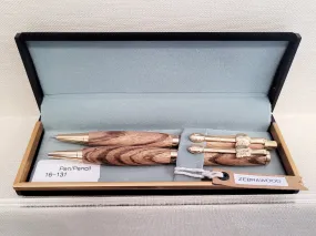 Zebrawood Football Pen & Pencil Set by Gene Myatt